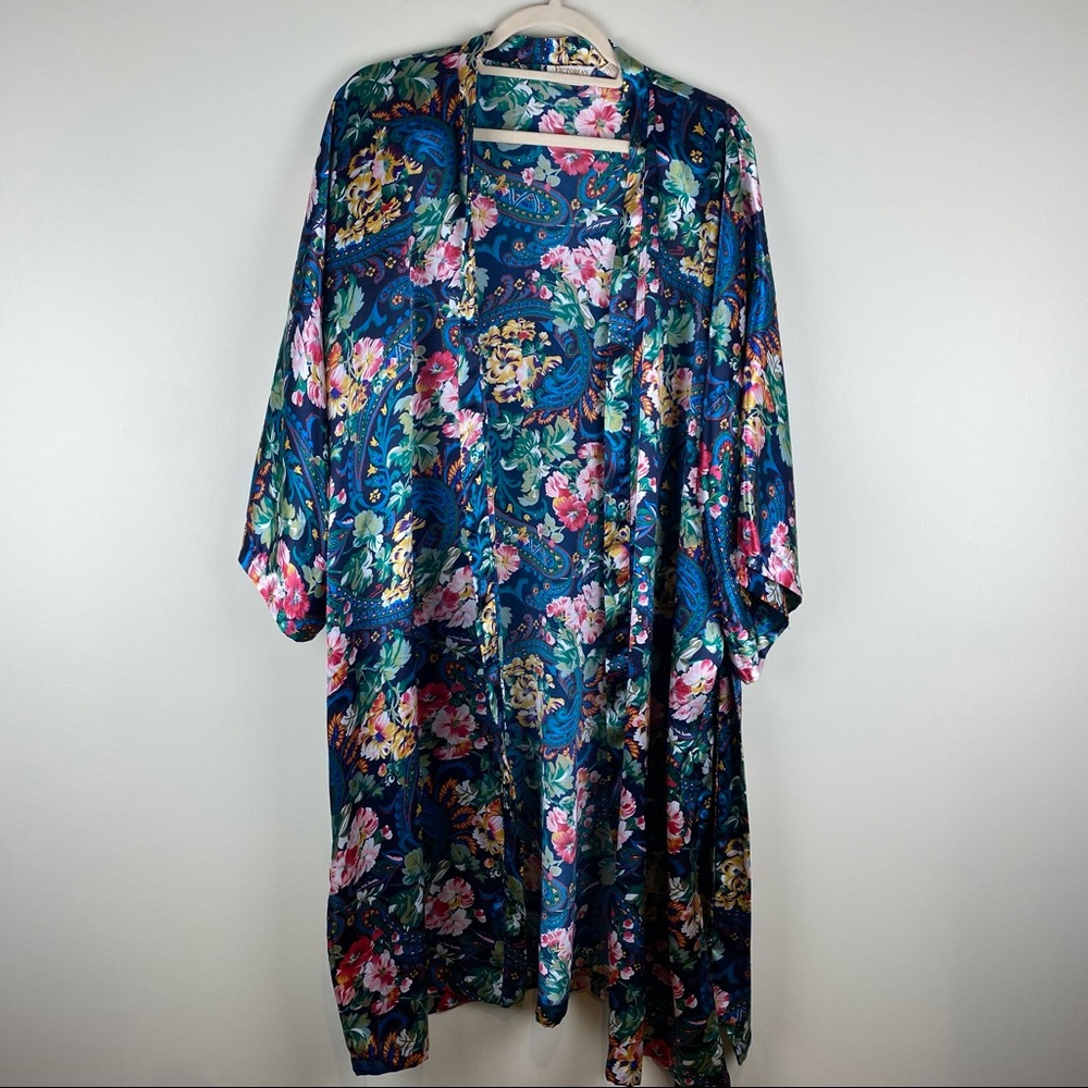 Vintage Victoria’s Secret Gold Label Floral Kimono Robe One Size
